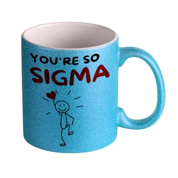 Sigma Valentine's Day , Κούπα Σιέλ Glitter που γυαλίζει, κεραμική, 330ml