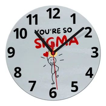 Sigma Valentine's Day , Ρολόι τοίχου γυάλινο (20cm)