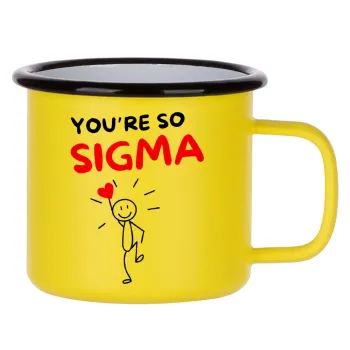 Sigma Valentine's Day , Κούπα Μεταλλική εμαγιέ ΜΑΤ Κίτρινη 360ml