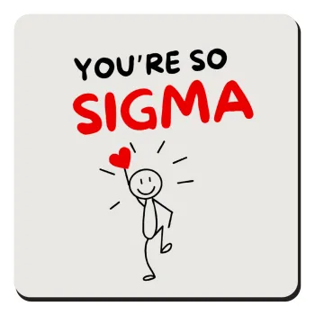 Sigma Valentine's Day , Τετράγωνο μαγνητάκι ξύλινο 9x9cm