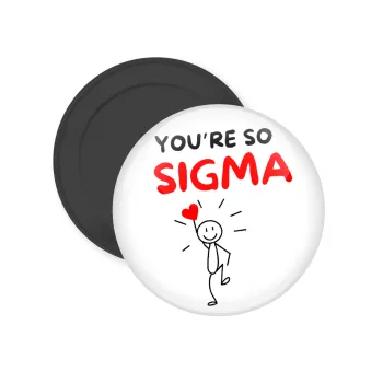 Sigma Valentine's Day , Μαγνητάκι ψυγείου στρογγυλό διάστασης 5cm