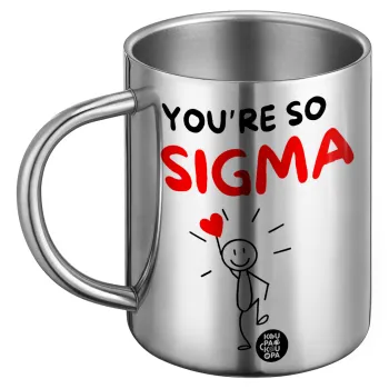 Sigma Valentine's Day , Ανοξείδωτη Μεταλλική Κούπα 450ml - Διπλού Τοιχώματος