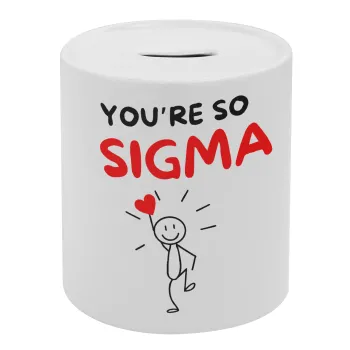 Sigma Valentine's Day , Κουμπαράς πορσελάνης με τάπα
