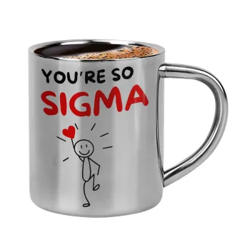 Sigma Valentine's Day , Double-wall metal cup for espresso (220ml)