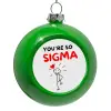 Green Christmas tree ornament bauble 8cm