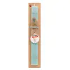 Easter Set, wooden keychain & aromatic flat Easter candle (30cm) (TURQUOISE)