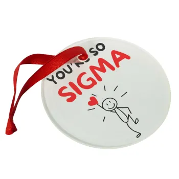 Sigma Valentine's Day , Christmas ornament glass 9cm