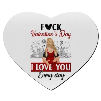 I love You Everyday , Mousepad heart 23x20cm