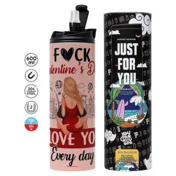 I love You Everyday , Tumbler stainless steel PINK 600ml