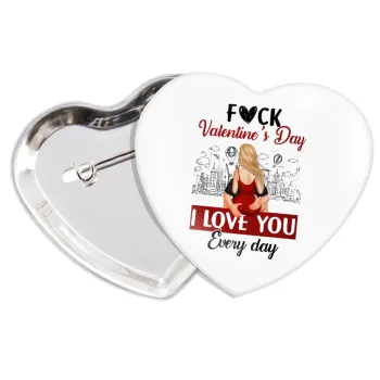 I love You Everyday , Κονκάρδα παραμάνα καρδιά (57x52mm)