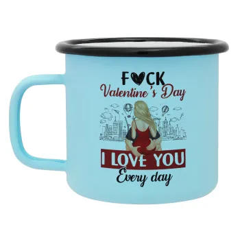 I love You Everyday , Κούπα Μεταλλική εμαγιέ ΜΑΤ σιέλ 360ml