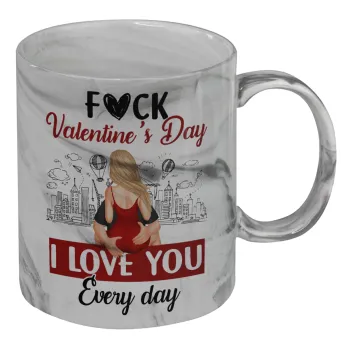 I love You Everyday , Mug ceramic marble style, 330ml