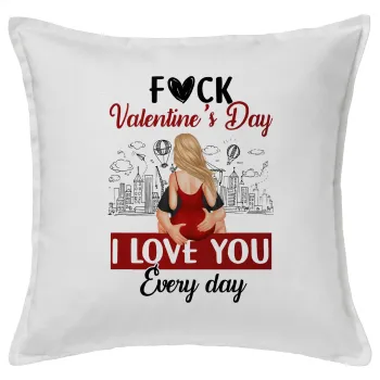 I love You Everyday , Sofa cushion White 50x50cm includes filling