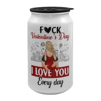 I love You Everyday , Κούπα ταξιδιού μεταλλική με καπάκι (tin-can) 500ml