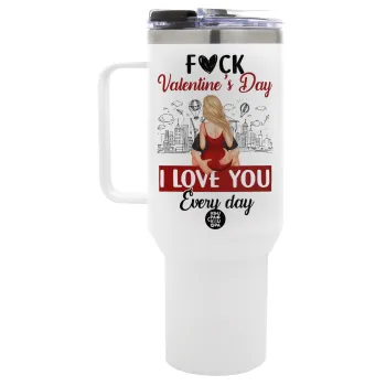 I love You Everyday , Mega Tumbler με καπάκι, διπλού τοιχώματος (θερμό) 1,2L