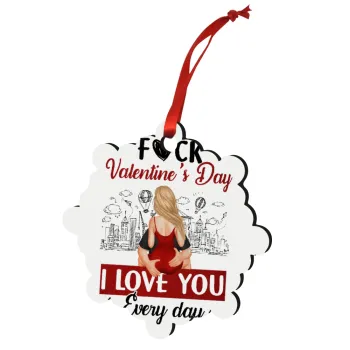 I love You Everyday , Στολίδι Χριστουγεννιάτικο στολίδι snowflake ξύλινο 7.5cm