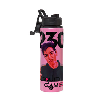 Squid game 2, Thanos 230, Metallic water bottle with safety lid, 850ml aluminum