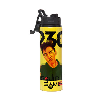Squid game 2, Thanos 230, Μεταλλικό παγούρι νερού με καπάκι ασφαλείας, αλουμινίου 850ml