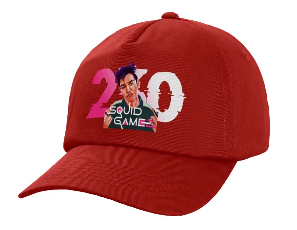 Squid game 2 — Πεντάφυλλο Καπέλο Ενηλίκων Baseball, 100% Βαμβακερό,  Κόκκινο (ΒΑΜΒΑΚΕΡΟ, ΕΝΗΛΙΚΩΝ, UNISEX, ONE SIZE)