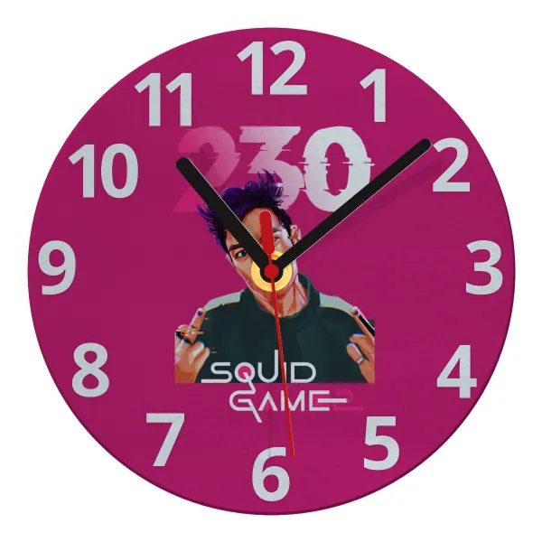 Squid game 2 — Ρολόι τοίχου γυάλινο 20cm