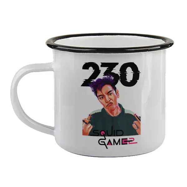 Squid game 2 — Κούπα εμαγιέ με μαύρο χείλος 360ml