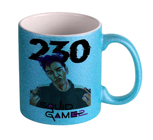Squid game 2 — Κούπα Σιέλ Glitter που γυαλίζει, κεραμική, 330ml