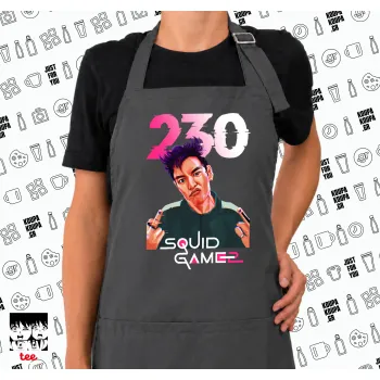 Squid game 2, Thanos 230, Ποδιά μακριά Σεφ ολόσωμη με τσέπες GREY (ΕΝΗΛΙΚΩΝ)