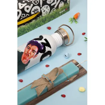 Squid game 2, Thanos 230, Πασχαλινή Λαμπάδα με παγούρι μεταλλικό (620ml, stainless steel) & κερί αρωματικό πλακέ (30cm) (ΤΙΡΚΟΥΑΖ)