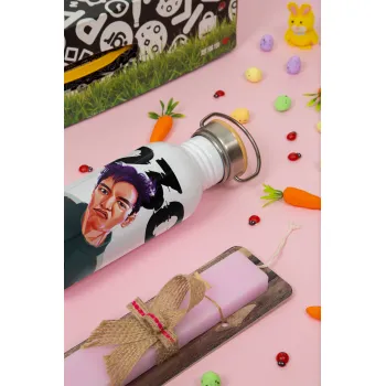 Squid game 2, Thanos 230, Πασχαλινή Λαμπάδα με παγούρι μεταλλικό (620ml, stainless steel) & κερί αρωματικό πλακέ (30cm) (ΡΟΖ)