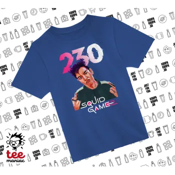 Squid game 2, Thanos 230, Παιδικό T-Shirt ΜΠΛΕ από 100% βαμβάκι, για κάθε μέρα. Vegan & OEKO-TEX πιστοποιημένο.