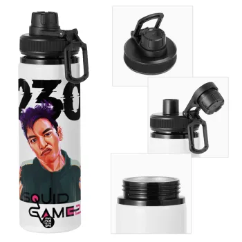 Squid game 2, Thanos 230, Μεταλλικό παγούρι νερού με καπάκι ασφαλείας, αλουμινίου 850ml