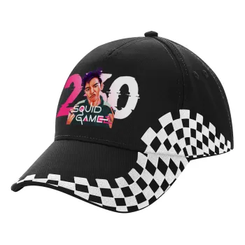 Squid game 2, Thanos 230, Καπέλο Ενηλίκων Ultimate ΜΑΥΡΟ RACING, (100% ΒΑΜΒΑΚΕΡΟ DRILL, ΕΝΗΛΙΚΩΝ, UNISEX, ONE SIZE)