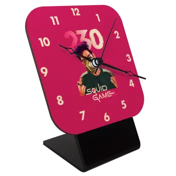 Squid game 2, Thanos 230, Quartz Table clock in natural wood (10cm)