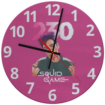 Squid game 2, Thanos 230, Ρολόι τοίχου γυάλινο (30cm)