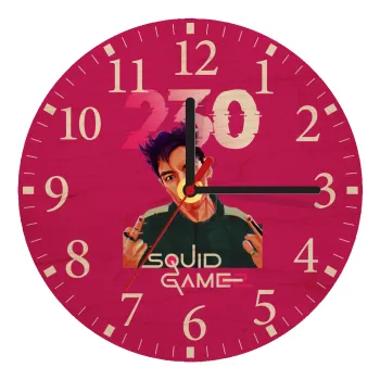 Squid game 2, Thanos 230, Ρολόι τοίχου ξύλινο plywood (20cm)