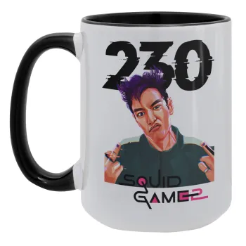 Squid game 2, Thanos 230, Κούπα Mega 15oz, κεραμική Μαύρη, 450ml