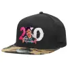 Καπέλο Ενηλίκων Flat Snapback Μαύρο/Παραλλαγή, (100% ΒΑΜΒΑΚΕΡΟ TWILL, ΕΝΗΛΙΚΩΝ, UNISEX, ONE SIZE)