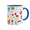 Mug colored blue, ceramic, 330ml