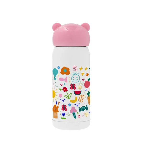 Παιδική φαντασία — Pink stainless steel thermal flask, 320ml