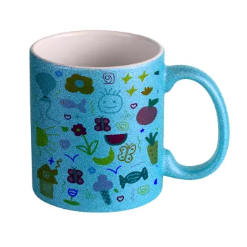 Παιδική φαντασία, Κούπα Σιέλ Glitter που γυαλίζει, κεραμική, 330ml