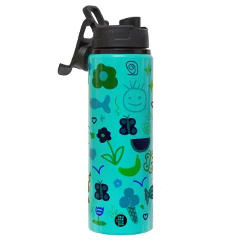 Παιδική φαντασία, Μεταλλικό παγούρι νερού με καπάκι ασφαλείας, αλουμινίου 850ml