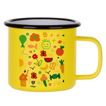 Παιδική φαντασία, Metallic enamel MATT Yellow cup 360ml