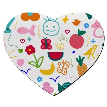 Παιδική φαντασία, Mousepad heart 23x20cm