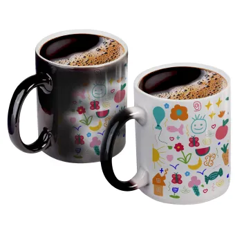 Παιδική φαντασία, Κούπα Μαγική, κεραμική, 330ml που αλλάζει χρώμα με το ζεστό ρόφημα