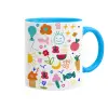 Mug colored light blue, ceramic, 330ml