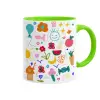 Mug colored light green, ceramic, 330ml