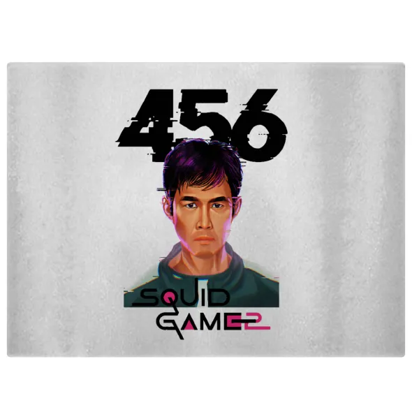 Squid game 456 Gi-Hun — Επιφάνεια κοπής γυάλινη (38x28cm)