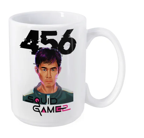 Squid game 456 Gi-Hun — Mega mug, ceramic, 450ml