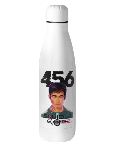 Squid game 456 Gi-Hun — Μεταλλικό παγούρι θερμός (Stainless steel), 500ml
