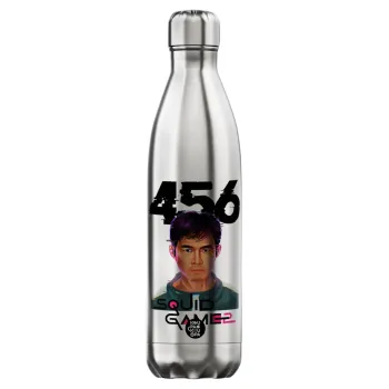 Squid game 456 Gi-Hun, Inox (Stainless steel) hot metal mug, double wall, 750ml